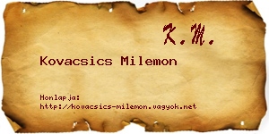 Kovacsics Milemon névjegykártya